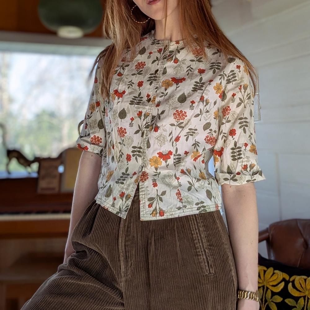 Vintage 50s Botanical Shirt